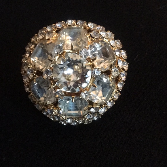 Lawrence VBRA designed Gold and Silver Crystal Ring